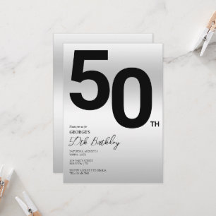 Invitation Soirée 50e anniversaire stylish