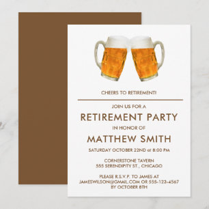 Invitation Soirée à la retraite
