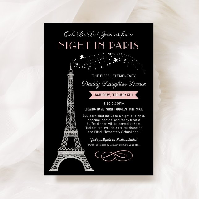 Invitation Soirée à Paris Danse Père Fille (Créateur téléchargé)