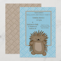 Soirée Anniversaire de enfant de Porcupine Cartoon
