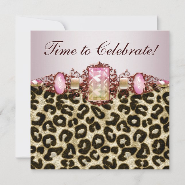 Invitation Soirée Anniversaire Pink Gold (Devant)