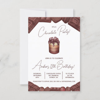 Invitation Soirée au chocolat, Décès par fête d'anniversaire