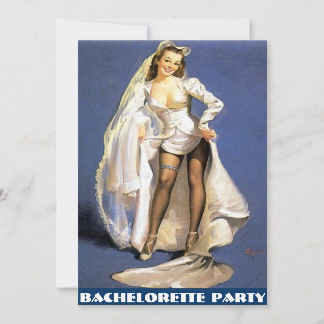 Invitation soirée bachelorette, douche nuptiale, fête de la p (Devant)