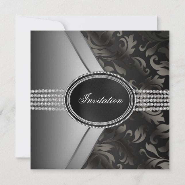 Invitation Soirée Black Diamond Black Tie (Devant)