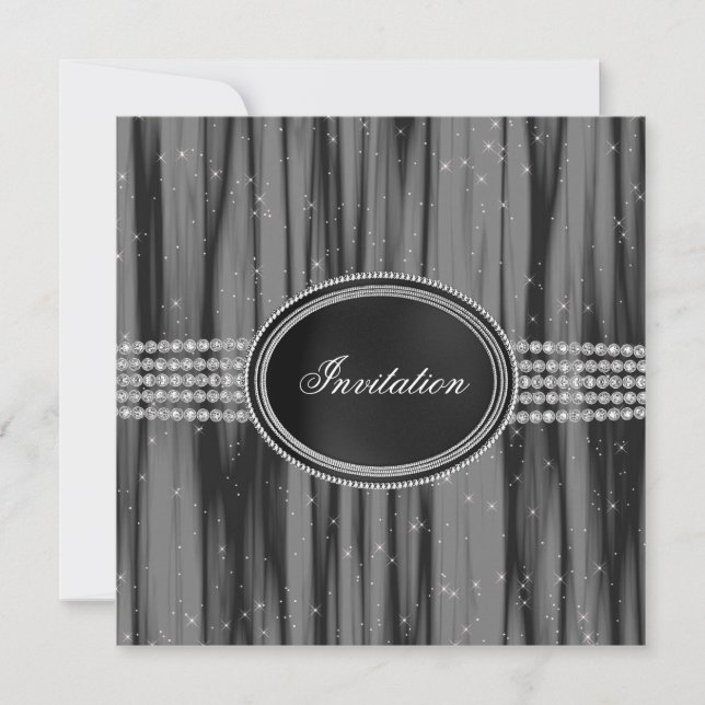 Invitation Soirée Black Diamond Black Tie (Devant)