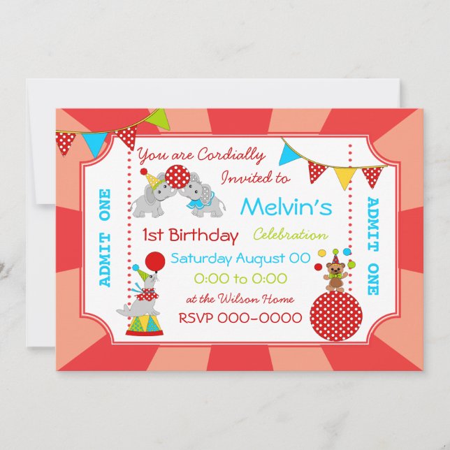 Invitation Soirée Carnival Ticket Party ! (Devant)