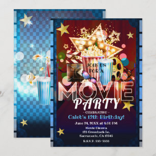Invitation Soirée Cinéma Film Anniversaire