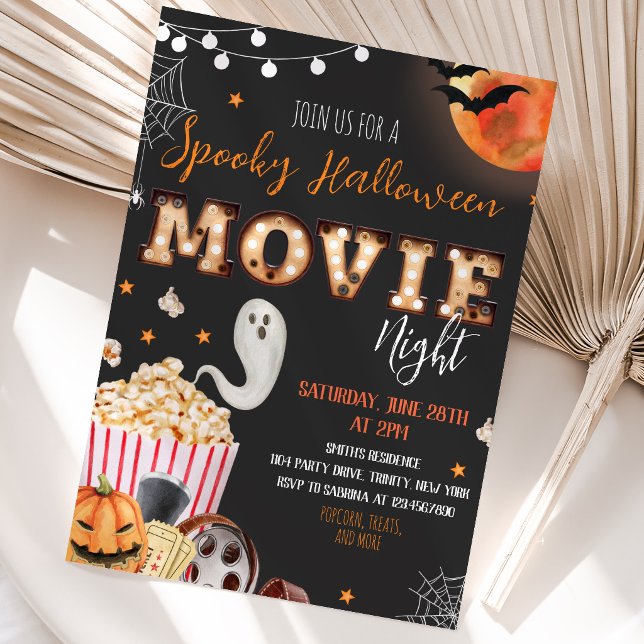 Invitation Soirée Cinéma Halloween (Créateur téléchargé)