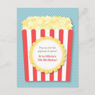 Invitation Soirée Cinéma Pop Corn Anniversaire