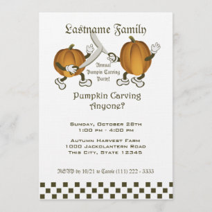 Invitation Soirée citrouille
