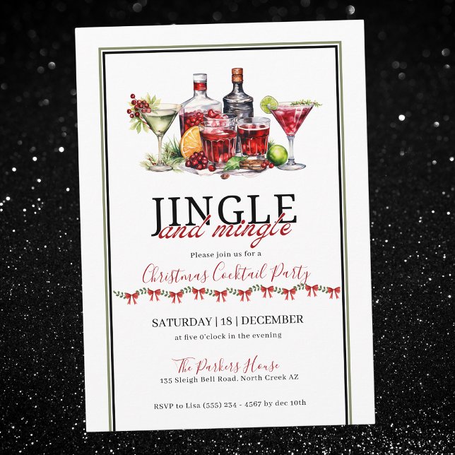 Invitation Soirée cocktail de Noël pour trinquer et faire con (Créateur téléchargé)
