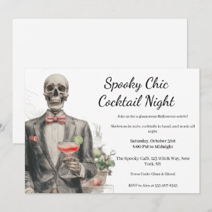 Invitation Soirée Cocktail Halloween   Nuit Chic et Surnature