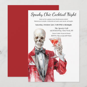 Invitation Soirée Cocktail Halloween   Nuit Chic et Surnature