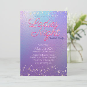 Invitation Soirée Cocktail Iridescent pour Dames
