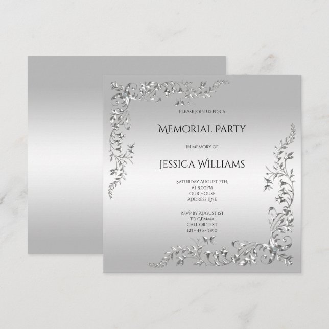 Invitation Soirée commémorative de décoration (Devant / Derrière)