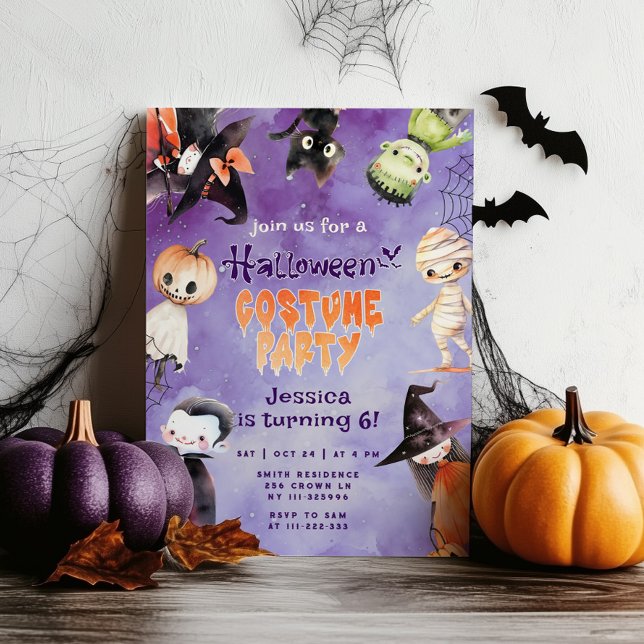 Invitation Soirée costumée Halloween pour les petits (Créateur téléchargé)