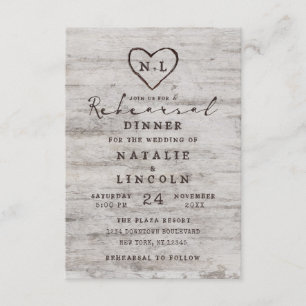 Invitation Soirée d'amour sculpté Dîner de répétition de Mari