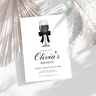 Invitation Soirée d'anniversaire à l'arc noir classique