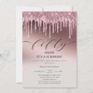 Invitation Soirée d'anniversaire Chic Fifty Pink Parties scin