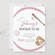 Soirée d'anniversaire de base-ball simple