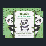 Invitation Soirée d'anniversaire de Cute Panda Kiddie<br><div class="desc">Cute Panda Kiddie Anniversaire Carte d'invitation Personnalisez cette magnifique carte d'invitation Anniversaire Panda Kiddie avec vos détails de fête facilement et rapidement, il suffit d'appuyer sur le bouton customiser pour réorganiser et formater le style et le placement du texte ainsi que</div>