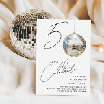 Invitation Soirée d'anniversaire de la 50e discothèque minima<br><div class="desc">Fêtez le 50e anniversaire avec notre invitation chic et minimaliste ! Cette invitation ouvre la voie à une célébration mémorable, avec les chiffres '50' avec une touche unique - le '0' est une boule disco étincelante qui brille sur notre arrière - plan blanc immaculé. Le modèle moderne complété par d'élégants...</div>