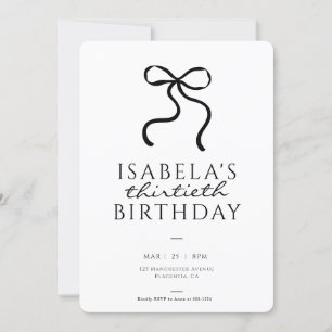 Invitation Soirée d'Anniversaire de la coquette noire