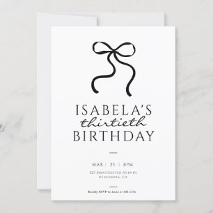 Invitation Soirée d'Anniversaire de la coquette noire