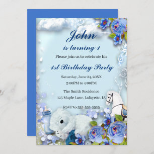 Invitation Soirée D'Anniversaire De L'Ours Et Du Cheval