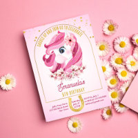 Soirée d'anniversaire de Poney saddup chevaux rose