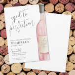 Invitation Soirée d'anniversaire des 60 ans de Wine Simple Si<br><div class="desc">Carton d'invitation élégant pour une fête de 60 ans "Sophisticated Wine Simple Sixty". Célébrez soixante ans avec cette invitation intemporelle et élégante, mettant en vedette une grande bouteille de vin rose et grise à l'aquarelle sur le côté droit pour un style contemporain. "Vieilli à la perfection" est affiché avec élégance...</div>