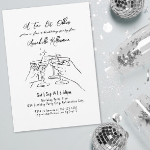 Invitation Soirée d'anniversaire drôle pour adultes avec mart