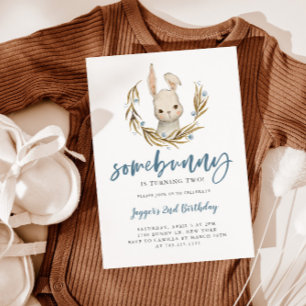 Invitation Soirée d'anniversaire du mignet Bunny Boy