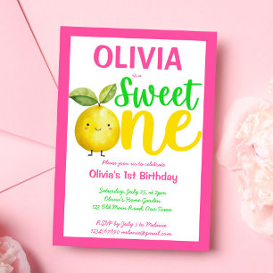 Invitation Soirée d'anniversaire d'une citronnelle rose