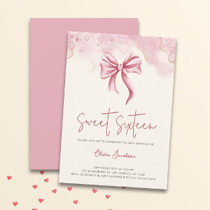 Invitation Soirée d'anniversaire Elegant Sweet sixteen de cab