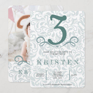 Invitation Soirée d'anniversaire élégante turquoise