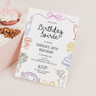 Invitation Soirée d'anniversaire italienne