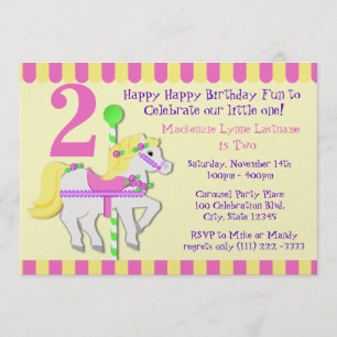 Invitation Soirée d'Anniversaire Peint Pony