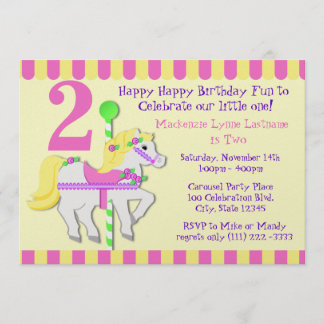 Invitation Soirée d'Anniversaire Peint Pony