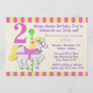 Invitation Soirée d'Anniversaire Peint Pony