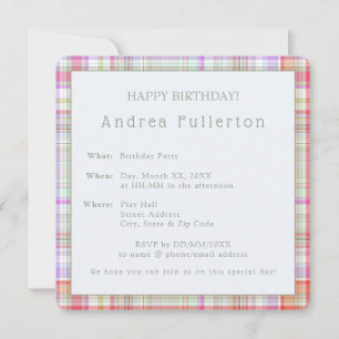Invitation Soirée d'Anniversaire Personnalisée Moderne Élégan