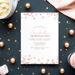 Invitation Soirée d'anniversaire Pink Confetti<br><div class="desc">Invitations modernes et tendance dans un thème de confettis élégant parfait pour les fêtes d'anniversaire,  les fêtes de bachelorette,  les réunions de famille,  les fêtes de la nouvelle année,  les fêtes de Noël,  les fêtes de bureau,  les baby showers,  et plus !</div>