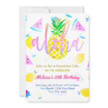 soirée d'anniversaire tropical aloha script