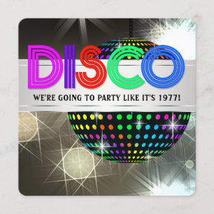 Invitation Soirée dansante Disco