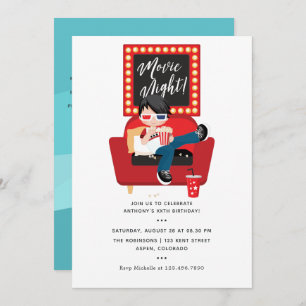 Invitation Soirée d'apéritif d'anniversaire du garçon