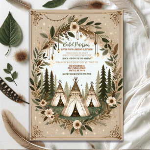 Invitation Soirée d'apéritif de la forêt de Boho enchantée