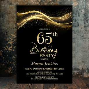 Invitation Soirée de 65e anniversaire de Black Gold