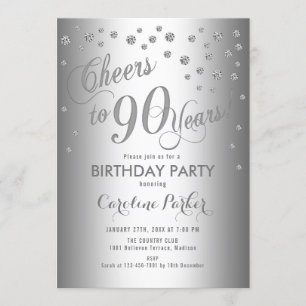 Invitation Soirée de 90e anniversaire