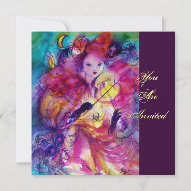 INVITATION SOIRÉE DE BAL MASQUÉ (Devant)