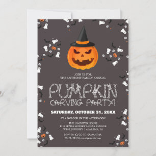 Invitation Soirée de carrosserie simple Citrouille Halloween